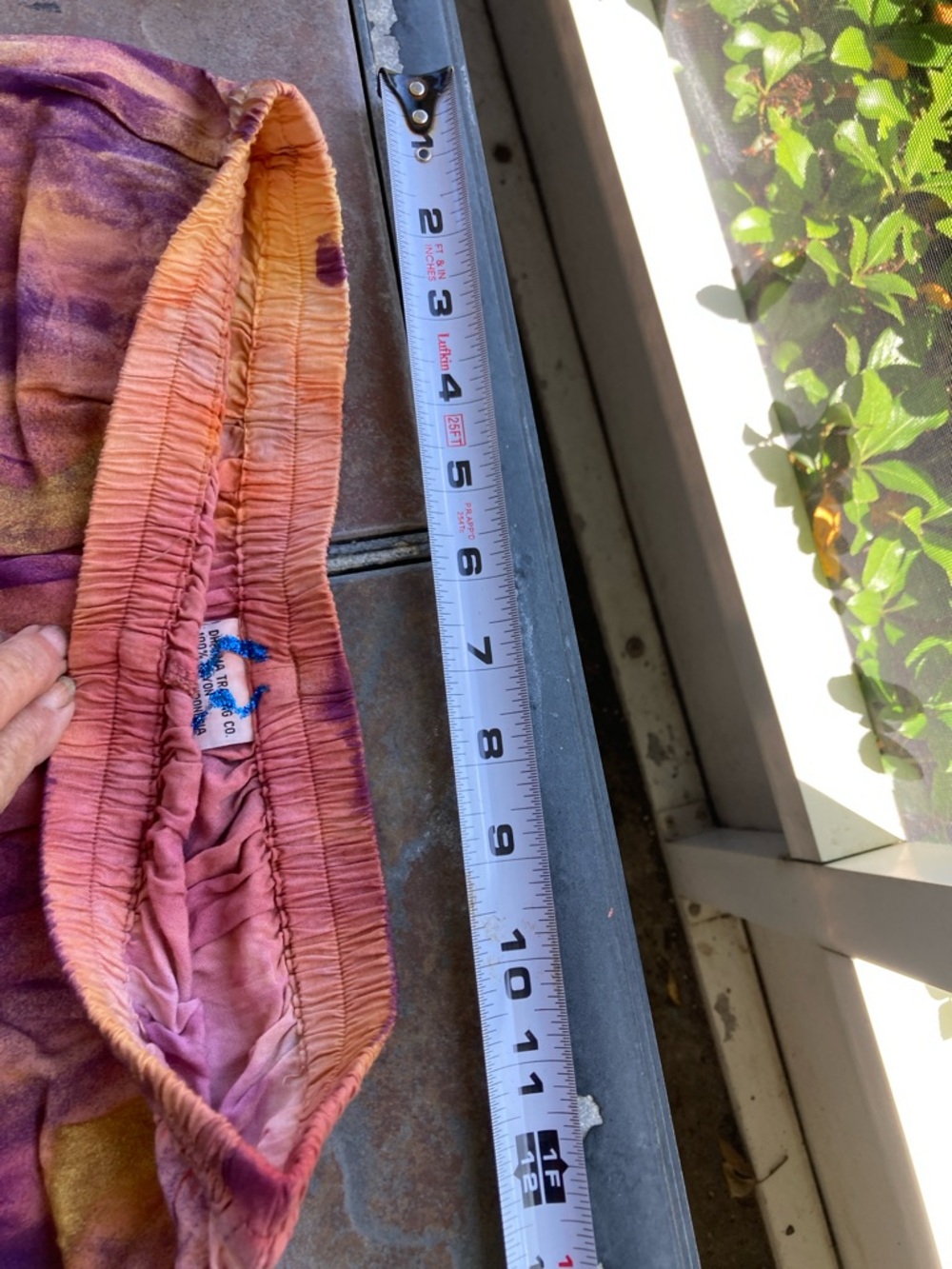 Hand Crafted Wide Leg Tie-Dye Pants in Purple, Gold, Pink - Picture 2 of 9